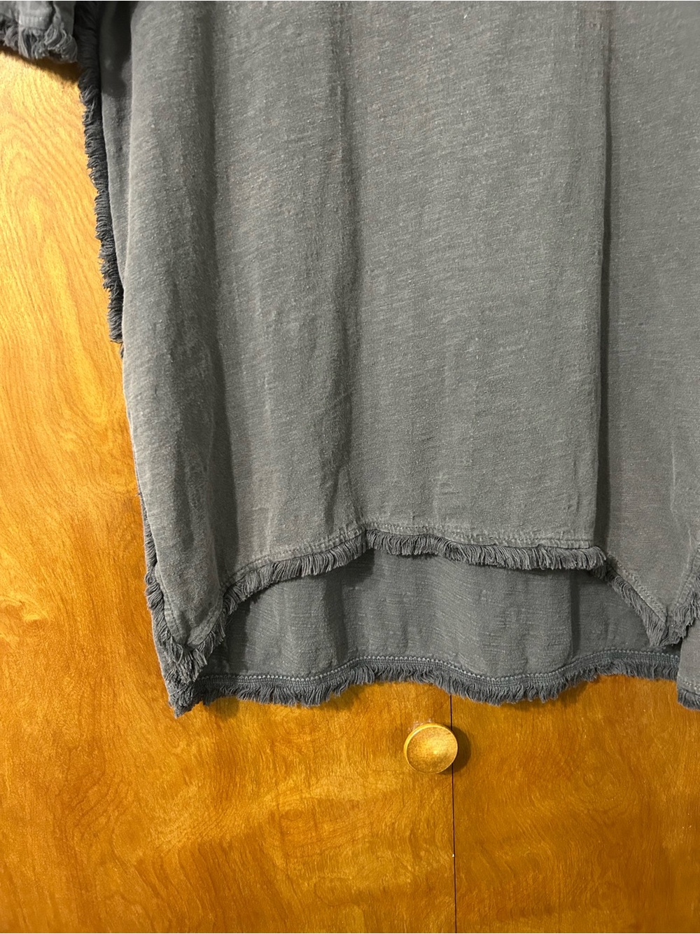 Umgee Washed Charcoal Short Sleeve Tunic - Picture 2 of 4
